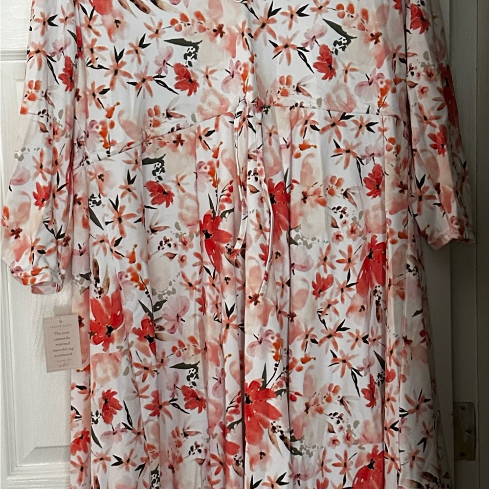 Dainty Jewells White and Pink Floral Dress
